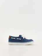 Buty dla chłopców - Reserved - Bawełniane trampki - granatowy - miniaturka - grafika 1