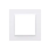 Wyłączniki światła i elektryczne - Kontakt Simon Ramka pojedyncza SIMON 10 biały - miniaturka - grafika 1