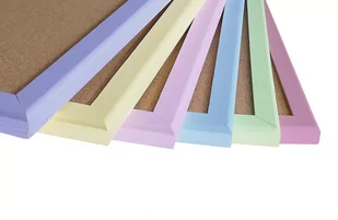 TABLICA korkowa KOLOROWA RAMA 60x80 cm. drewno+pinezki FIOLETOWA - Tablice i flipcharty - miniaturka - grafika 1