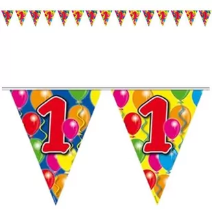 Folat Baner flagi "Urodziny 1 - Roczek Balony", FOLAT, 1000 cm FL04531 - Baby shower i roczek - miniaturka - grafika 1