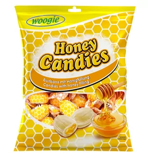 Woogie Honey Cukierki z Nadzieniem Miodowym 150 g - Inne słodycze - miniaturka - grafika 1