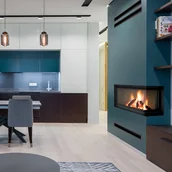 Kominki wolnostojące - Kratki.pl Marek Bal Kominek powietrzny stalowy NADIA prawy BS 14 kW  200 Gilotyna NADIA/14/P/BS/G - miniaturka - grafika 1