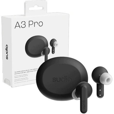 Sudio Earbuds A3 Pro Bluetooth In-ear Cloudy Black Noise canceling Wireless A3PROBLK
