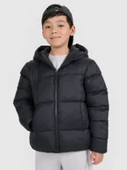 Kurtki i płaszcze dla chłopców - 4F Kurtka puchowa z wypełnieniem syntetycznym chłopięca - czarna 122 (6-7 lat) - miniaturka - grafika 1