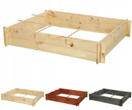 Szklarnie ogrodowe - Drewniana grządka podwyższona donica ogrodowa na warzywa warzywnik 120x100 / Wamar-Sosenka - miniaturka - grafika 1