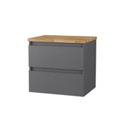 Szafki łazienkowe - Szafka łazienkowa pod blat Krofam Arco 60 cm grafit mat 149-0115 - miniaturka - grafika 1