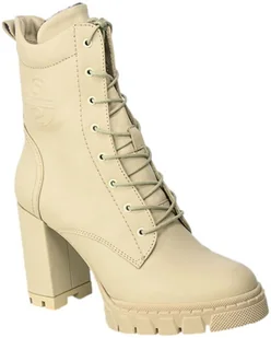 Botki Simen 6484A Beżowe Skórzane - SIMEN - Botki damskie - miniaturka - grafika 1