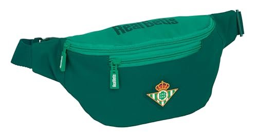 Safta REAL BETIS BALOMPIÉ - saszetka biodrowa z zewnętrzną kieszenią, idealna dla młodzieży i dzieci w różnym wieku, wygodna i wszechstronna, jakość i wytrzymałość, 23 x 9 x 12 cm, Woda zielona, M