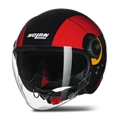Kaski motocyklowe - Kask Otwarty Nolan N21 Visor Czarny/Czerwony/PomarańczowyS - miniaturka - grafika 1