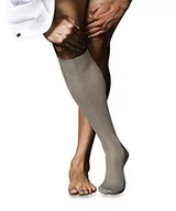 Skarpetki męskie - FALKE Mężczyźni Podkolanówki No. 10 M KH Czysta Bawełna Fil d'Ecosse długie jednokolorowe 1 Para, Beżowy (Wheat Melange 4087), 39-40 - miniaturka - grafika 1