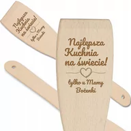 Przybory do gotowania - ŁOPATKA DREWNIANA DZIEŃ MAMY MATKI IMIĘ GRAWER - miniaturka - grafika 1