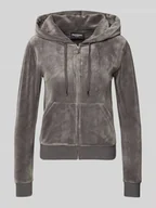 Bluzy damskie - Bluza rozpinana z wyhaftowanym logo model ‘ROBERTSON’ - miniaturka - grafika 1