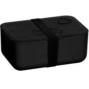 Lunch boxy - Paso BeUniq Śniadaniówka Pojemnik Lunch Box czarny z gumką 750 ml - miniaturka - grafika 1