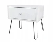 Szafki nocne - Szafka Nocna Szuflada Komoda Glamour - miniaturka - grafika 1