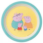 Miseczki i talerzyki dla dzieci - Talerzyk Deserowy Fi 18 Cm, Świnka Peppa, Żółty Petit Jour Paris - miniaturka - grafika 1