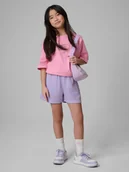 Spodnie i spodenki dla dziewczynek - 4F Spodenki dresowe dziewczęce - fioletowe 164 (13-14 lat) - miniaturka - grafika 1