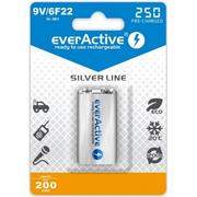 Ładowarki i akumulatory - EverActive Akumulator Silver Line 6F22/9V ready to use 250 mAh 1 szt (EVHRL22-250) - miniaturka - grafika 1