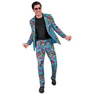 Stroje karnawałowe - Garnitur męski niebieski lata 80-XXL - miniaturka - grafika 1