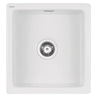 Zlewozmywaki - Deante Zlewozmywak 45x47,8 cm ceramiczny 1-komora bez ociekacza, biały mat ZCB A103 - miniaturka - grafika 1