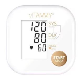 VITAMMY ULTRA BEAT White Golden Ciśnieniomierz naramienny 22-42 cm z podświetleniem i etui - Ciśnieniomierze i akcesoria - miniaturka - grafika 1