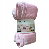 Koce i narzuty dla dzieci - Świąteczny koc 130x170 cm różowy PIESKI jamniki - miniaturka - grafika 1