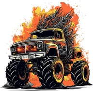 Pasmanteria - Naprasowanka Monster Truck motoryzacja 2 - miniaturka - grafika 1