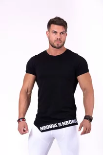 Koszulki sportowe męskie - NEBBIA Męska koszulka Be rebel! Black - grafika 1