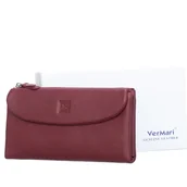 Portfele - Portfel damski Skórzany VerMari Morbido Bordowy - miniaturka - grafika 1