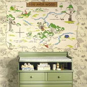 Naklejki na ścianę - Naklejka Dekoracyjna Mapa Kubuś Puchatek I Przyjaciele Rmk1502Slm - miniaturka - grafika 1