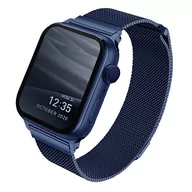 Akcesoria do smartwatchy - Uniq UNIQ Dante pasek opaska bransoleta bransoletka do zegarka Watch 6 40mm / Watch 5 40mm / Watch 4 40mm / Watch SE 40mm niebieski - miniaturka - grafika 1