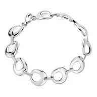 Bransoletki - ankabizuteria.pl Bransoletka srebrna rodowana i diamentowana KÓŁKA - miniaturka - grafika 1