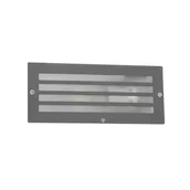 Oprawy, klosze i abażury - QAZQA Nowoczesna oprawa do wbudowania ciemnoszara IP44 - Hurricane - miniaturka - grafika 1