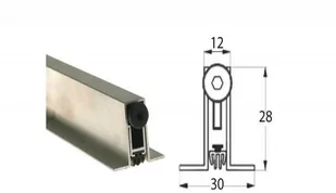 Listwa opadająca ALETTE A 530 mm z podporą - Uszczelki - miniaturka - grafika 1