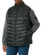 Kurtki męskie - JACK&JONES PLUS Męska kurtka JJEHERO Bodywarmer Collar PS SN pikowana kurtka, czarna, 5XL - miniaturka - grafika 1