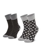 Skarpetki dla dzieci - Tommy Hilfiger Zestaw 2 par wysokich skarpet unisex 100000816 Szary - miniaturka - grafika 1