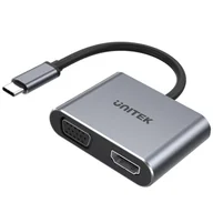 Kable komputerowe i do monitorów - Unitek Adapter Usb-c na Hdmi 4K@60Hz i Vga FullHD - miniaturka - grafika 1