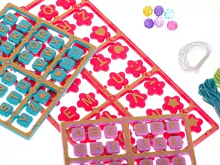 Zestaw koraliki do robienia bransoletek biżuterii zawieszki litery XXL 630el - Prace ręczne dla dzieci - miniaturka - grafika 4