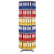 Regały biurowe - B2B Partner Regał obrotowy na segregatory, 6 półki 101105 - miniaturka - grafika 1