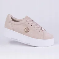 Półbuty damskie - Półbuty sportowe damskie GOODIN GD-XW-1008 skóra naturalna beż 41 - miniaturka - grafika 1