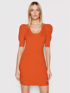 Sukienki - Ted Baker Sukienka dzianinowa Bodycon 255616 Pomarańczowy Slim Fit - grafika 1
