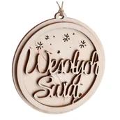 Bombki - Bombka 3D Wesołych Świąt Z Gwiazdkami - miniaturka - grafika 1