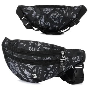 Saszetka nerka pojemna solidna pasek czarna Beltimore B90 czarny - Nerki - miniaturka - grafika 1