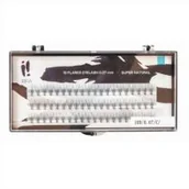 Sztuczne rzęsy i akcesoria - Ibra Ibra - ,,NATURALS'' FLARES EYELASH - KNOT-FREE - Kępki sztucznych rzęs - 0.07-C-11 mm IBRKNC11 - miniaturka - grafika 1