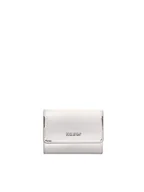 Portfele - Kompaktowy srebrny portfel z lakierowanej skóry - miniaturka - grafika 1