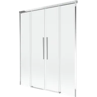Parawany nawannowe - Mexen Rox parawan nawannowy 2-skrzydłowy rozsuwany 150 x 150 cm, transparent, chrom - 8C9-150-002-01-00 - miniaturka - grafika 1