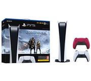 Konsole Playstation - Sony PlayStation 5 Digital Edition + dodatkowy pad (czerwony) + God of War Ragnarok - miniaturka - grafika 1