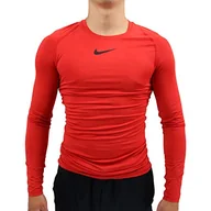 Koszulki męskie - Nike M N Pro męska koszulka z długim rękawem czerwony czerwony/czarny (University Red/Black) 16-22 - miniaturka - grafika 1