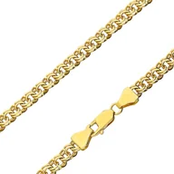 Łańcuszki - Szeroki łańcuszek złoty Garibaldi 5mm 585 14 karat - miniaturka - grafika 1