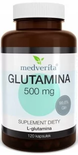 MEDVERITA Glutamina 500mg 120 kaps - Aminokwasy - miniaturka - grafika 1