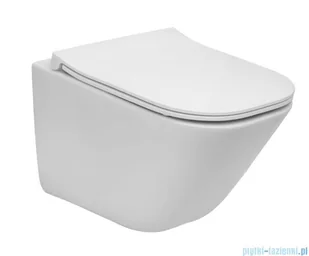 Roca Gap Square Compacto miska WC wisząca Rimless Supraglaze biała A34647AS00 | - Kompakty WC - miniaturka - grafika 1